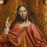 Painting of Christ blessing, by Gallego