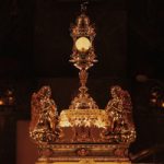 Monstrance with host and candles